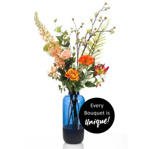 Emerald kunstig buket Happy Orange XL