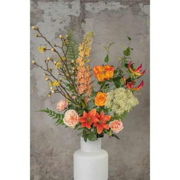 Emerald kunstig buket Happy Orange XL