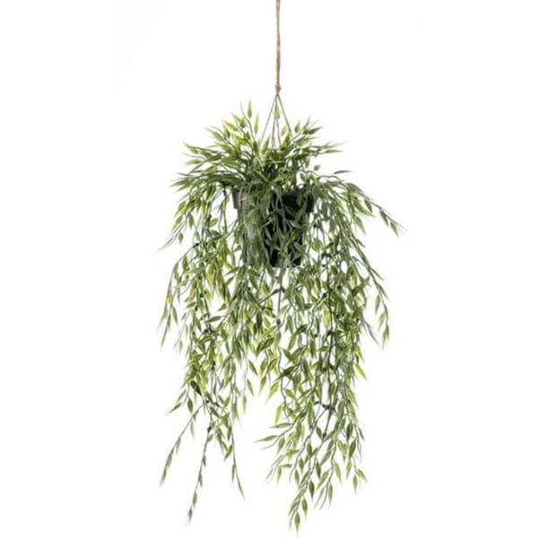 Emerald Kunstig hengende bambusbusk i potte 60 cm