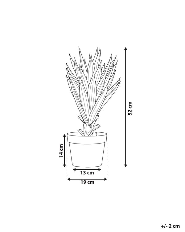 Konstgjord Aloe Vera Grön och Svart Syntet 52 cm Material Dekorativt inomhustillbehör
