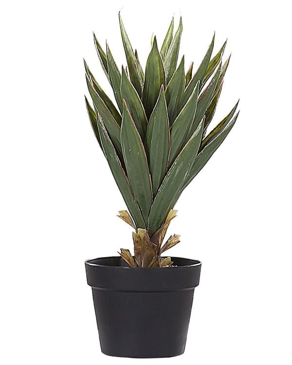 Kunstig potte Aloe Vera Grøn og sort Syntetisk 52 cm Materiale Dekorativt indendørs tilbehør