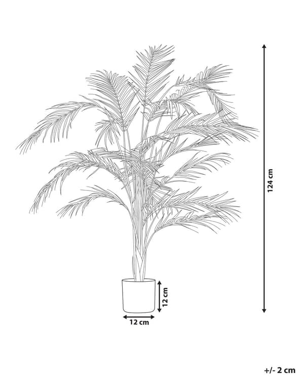 Kunstig potteplante Grøn og sort syntetisk materiale 124 cm Dekorativt indendørs tilbehør