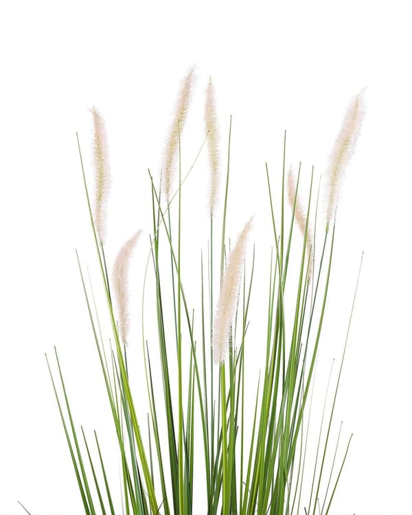 Kunstig Sivplante Grøn og Sort Syntetisk Plastik materiale 87 cm Græs Dekoration Indendørs Falsk Plante Design