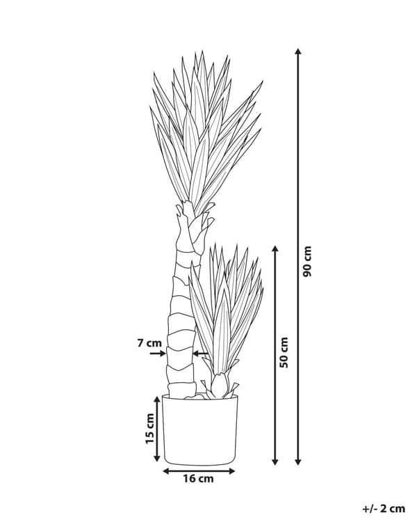 Kunstig potte Aloe Vera Grøn og sort Syntetisk 90 cm Materiale Dekorativt indendørs tilbehør