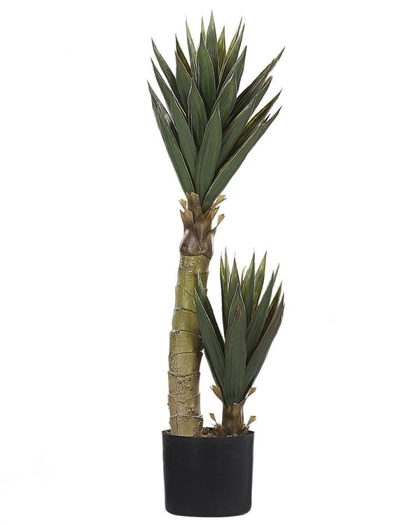 Kunstig potte Aloe Vera Grøn og sort Syntetisk 90 cm Materiale Dekorativt indendørs tilbehør