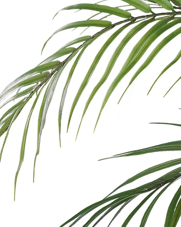 Konstgjord Krukväxt Grön och Svart Syntetiskt Material 124 cm Konst Areca Palm Dekorativ Inomhus Accessoar