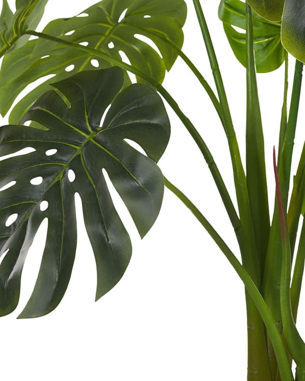 Konstgjord Monstera i krukväxt Grön och Svart Syntet 113 cm Material Dekorativt inomhustillbehör
