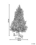 Miniatyrbillede 3 af 5: Kunstigt Juletræ Grøn PVC Metalfod 210 cm Dekorativ Snedækket Plastik Juletræ Indendørs med Fyrrekogler Traditionel Julepynt Tilbehør