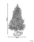 Miniatyrbillede 3 af 5: Kunstigt Juletræ Grøn PVC Metalfod 120 cm Dekorativ Snedækket Plastik Juletræ Indendørs med Fyrrekogler Traditionel Julepynt Tilbehør