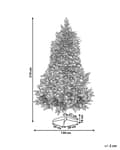 Miniatyrbillede 3 af 5: Kunstigt juletræ Hvid Syntetisk 210 cm Sne Frostet Flokkede Hængslede Grene Ferie