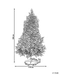 Miniatyrbillede 3 af 5: Kunstigt juletræ Hvid Syntetisk 180 cm Sne Frostet Flokkede Hængslede Grene Ferie