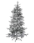 Miniatyrbillede 1 af 5: Kunstigt juletræ Hvid Syntetisk 180 cm Sne Frostet Flokkede Hængslede Grene Ferie