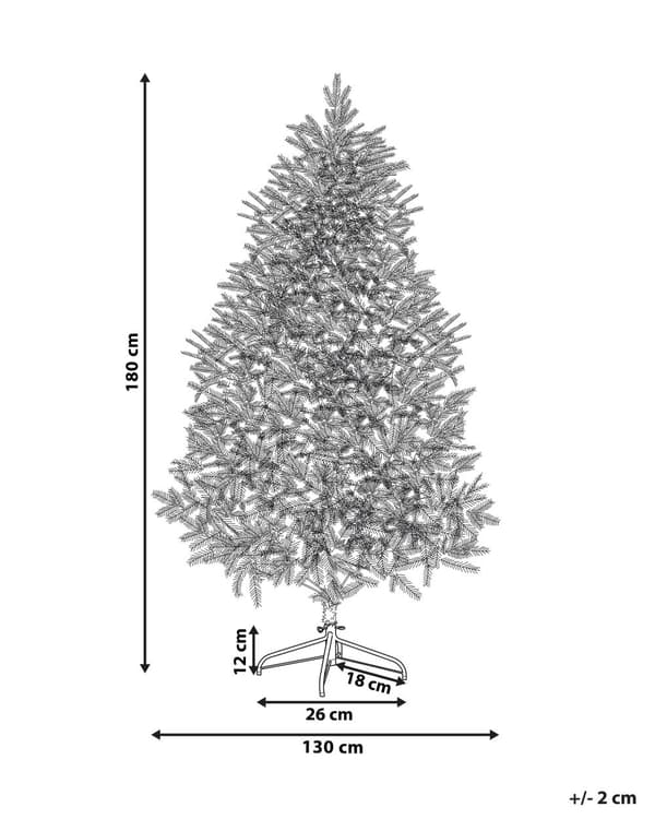 Kunstigt juletræ Hvid PVC Metal Base 180 cm Skandinavisk Stil