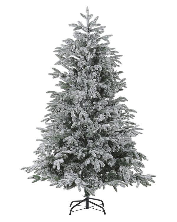 Kunstigt juletræ Hvid PVC Metal Base 180 cm Skandinavisk Stil
