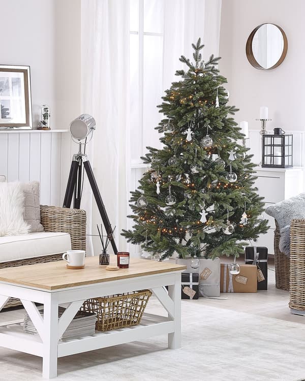Kunstigt juletræ Grøn PVC Metal Base 180 cm Traditionel Stil