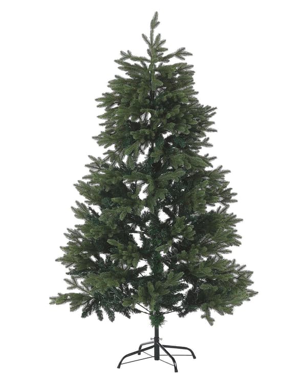 Kunstigt juletræ Grøn PVC Metal Base 180 cm Traditionel Stil