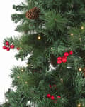 Miniatyrbillede 4 af 6: Kunstigt Juletræ Grønt PVC Syntetisk Metal 180 cm Forbelyst Sne Frostet Flokkede Grene LED Lys