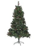 Miniatyrbillede 1 af 6: Kunstigt Juletræ Grønt PVC Syntetisk Metal 180 cm Forbelyst Sne Frostet Flokkede Grene LED Lys