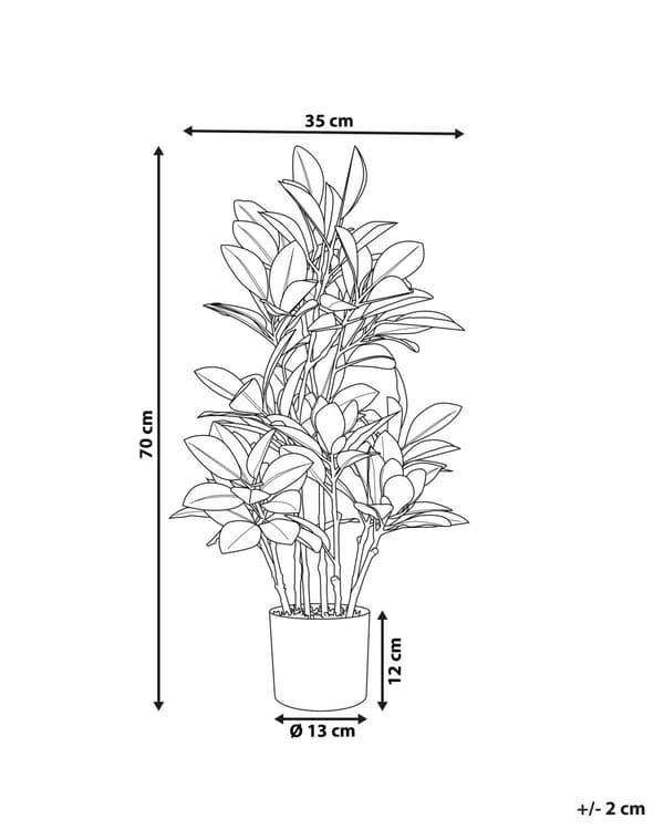 Kunstig Magnolia i Grøn og Lyserød Syntetisk Materiale 70 cm Dekorativt Indendørs Tilbehør