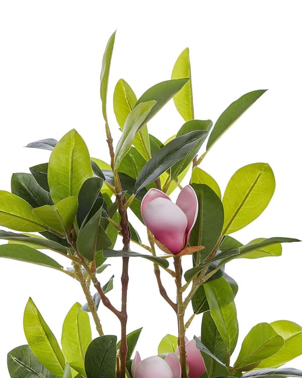 Kunstig Magnolia i Grøn og Lyserød Syntetisk Materiale 70 cm Dekorativt Indendørs Tilbehør