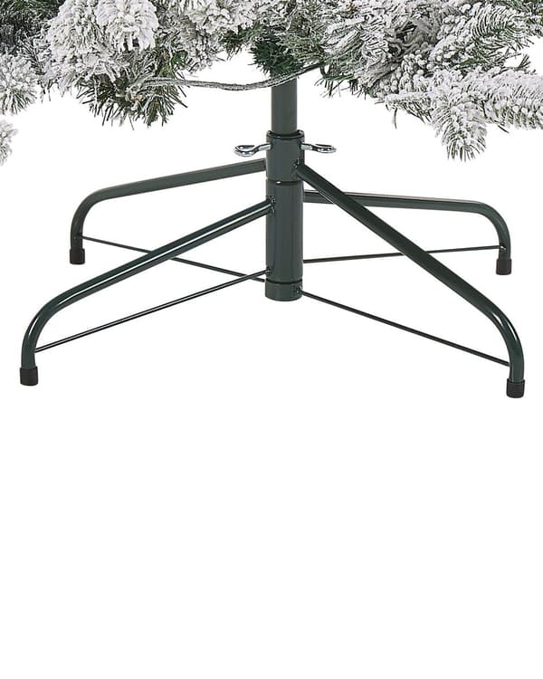 Joulukuusi muovinen LED-valaistu lumiefektillä 180 cm perinteinen tyyli