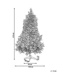 Miniatyrbillede 3 af 8: Kunstigt juletræ Hvid og grøn Syntetisk materiale med stål 210 cm kablet Grene vinter ferie sæsonbestemt dekoration