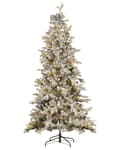 Miniatyrbillede 1 af 8: Kunstigt juletræ Hvid og grøn Syntetisk materiale med stål 210 cm kablet Grene vinter ferie sæsonbestemt dekoration