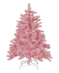Miniatyrbillede 1 af 5: Kunstigt Juletræ Lyserød Plastik og Metal 120 cm Dekorativ Lille Plastikjuletræ til Stuen Entré Tilbehør Grantræ Julepynt Juledekoration Ideer