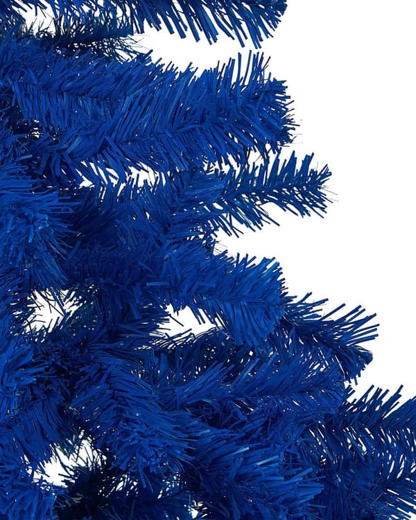 Kunstigt Juletræ Blå Plastik Sort Metal 180 cm Dekorativ Lille Plastikjuletræ til Stuen Entré Tilbehør Grantræ Julepynt Juledekoration Ideer
