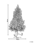 Miniatyrbillede 3 af 7: Kunstigt juletræ Hvid og grøn Syntetisk materiale med stål 180 cm kablet Grene vinter ferie sæsonbestemt dekoration