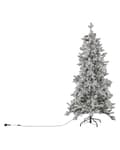 Miniatyrbillede 6 af 7: Kunstigt juletræ Hvid og grøn Syntetisk materiale med stål 180 cm kablet Grene vinter ferie sæsonbestemt dekoration