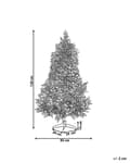 Miniatyrbillede 3 af 7: Kunstigt Juletræ Grønt Syntetisk PVC Sort Metal 120 cm Grene Dækket af Kunstigt Sne Ferie Sæsonbestemt