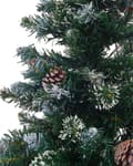 Miniatyrbillede 4 af 7: Kunstigt Juletræ Grønt Syntetisk PVC Sort Metal 120 cm Grene Dækket af Kunstigt Sne Ferie Sæsonbestemt
