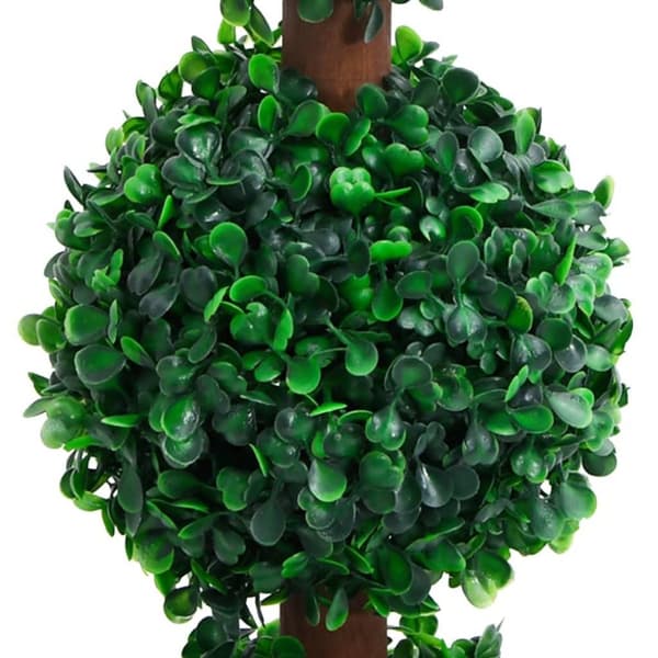 vidaXL Tekokasvi puksipuu ruukulla pallonmuotoinen vihreä 90 cm