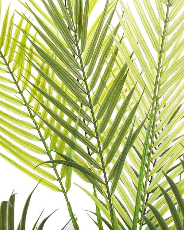 Konstgjord Krukväxt Grön och Svart Syntetiskt Material 83 cm Konst Areca Palm Dekorativ Inomhus Accessoar