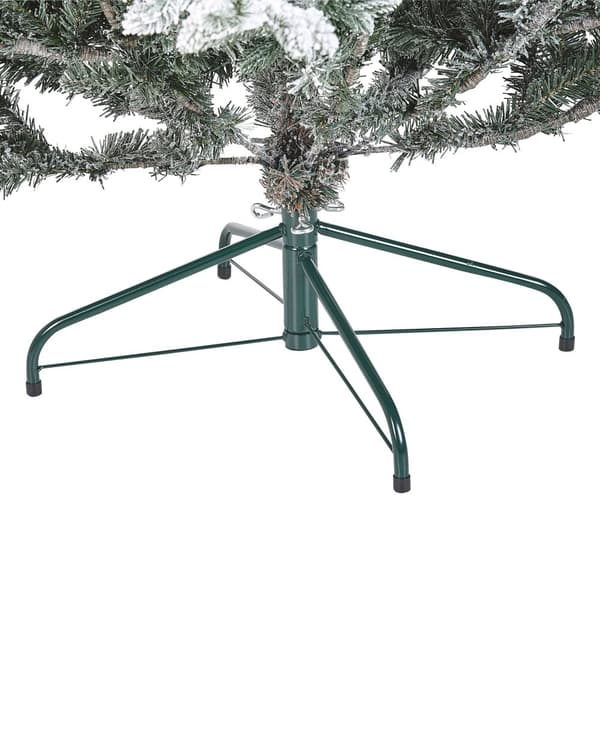 Joulukuusi valkoinen synteettinen materiaali 180 cm lumikuurapeitteellä