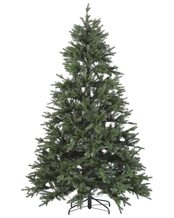 Kunstigt juletræ Grøn Syntetisk 210 cm Hængslede Grene LED Lys