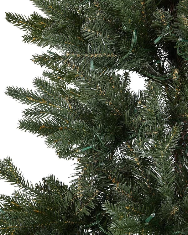 Kunstigt juletræ Grøn Syntetisk 210 cm Hængslede Grene LED Lys