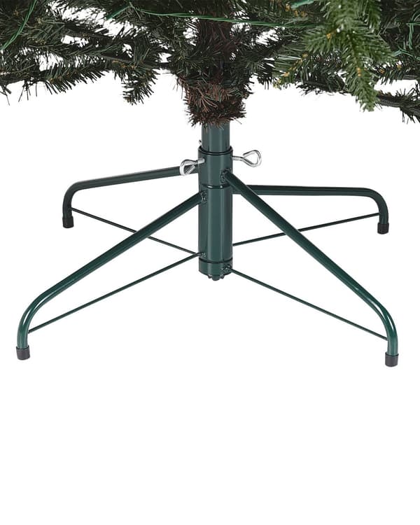 Kunstigt juletræ Grøn Syntetisk 210 cm Hængslede Grene LED Lys