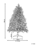 Miniatyrbillede 3 af 7: Kunstigt juletræ Grøn Syntetisk 180 cm Hængslede Grene LED Lys