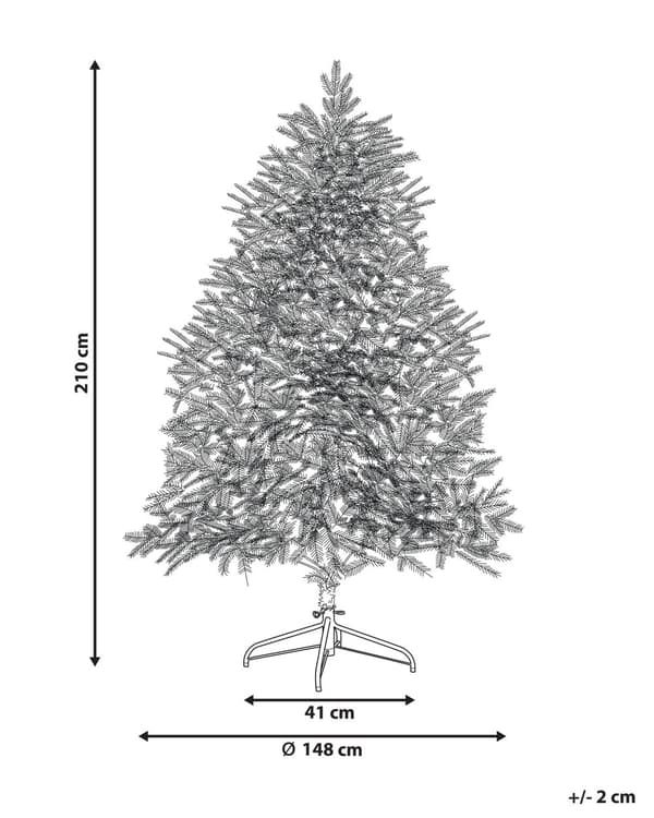 Kunstig juletræ Hvid Grøn Plastik 210 cm Snebestøvet Naturtro Juletræ Stue Julepynt Julesæson Inspiration Dekoration Indretning
