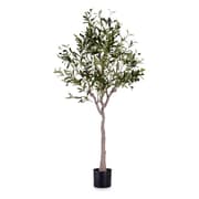 Dekorativ plante Oliven Grøn Plastik (83 x 130 x 83 cm)