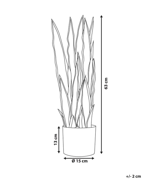 Kunstig Potteplante med Slange Grønn Svart Syntetisk materiale 63 cm Dekorativ Innendørs Tilbehør
