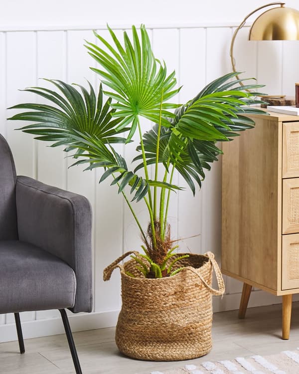 Kunstig Potteplante Grønn Svart Plast 100 cm Dekorativt Innendørs Tilbehør