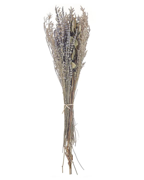 Torkad Blombukett Violett och Grön Naturliga Torkade Blommor 70 cm Inslagna i Brunt Papper Naturlig Bordsdekoration Vardagsrum Matsal