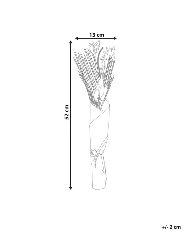 Torkad Blombukett Naturliga Torkade Blommor 52 cm Inslagna i Brunt Papper Naturlig Bordsdekoration Matsal Vardagsrum