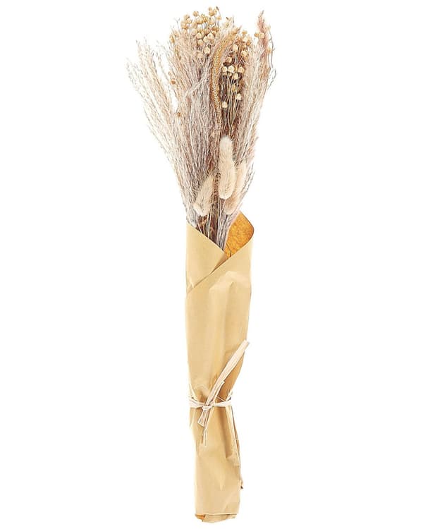Torkad Blombukett Naturliga Torkade Blommor 52 cm Inslagna i Brunt Papper Naturlig Bordsdekoration Matsal Vardagsrum