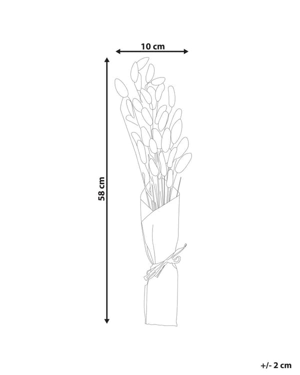 Torkad Blombukett Naturlig 58 cm Insvept i Brunt Papper Naturlig Bordsdekoration Hemtillbehör Vardagsrum Matsal