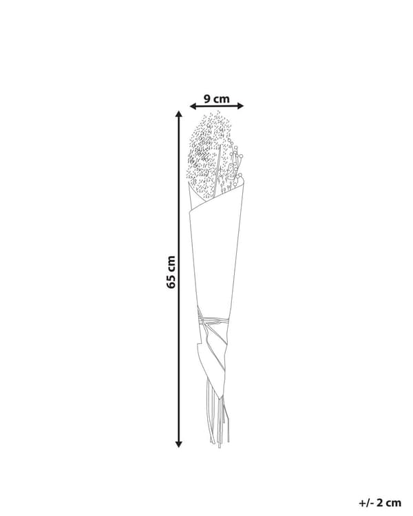 Evighedsbuket Naturlig 65 cm Flot Boho Tørrede Blomster Buket til Gulvvase Bordpynt Stue Indretning Soveværelse Tilbehør