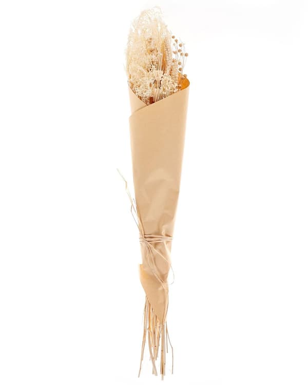 Evighedsbuket Naturlig 65 cm Flot Boho Tørrede Blomster Buket til Gulvvase Bordpynt Stue Indretning Soveværelse Tilbehør